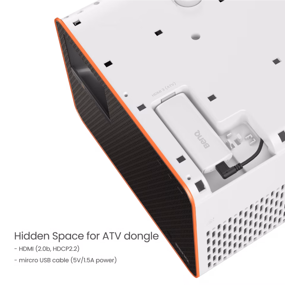 BenQ X3100i Gerçek 4K UHD 4LED Oyun Projektörü, 3300 ANSI Lümen, 4,2 ms 1080p 240 Hz, %100 DCI-P3, Önceden Ayarlanmış Oyun Modları, Android TV, 10 W TreVolo Hoparlörler, Dikey Lens Kaydırma, eARC, 3D (2,5 mt den 100\'\')