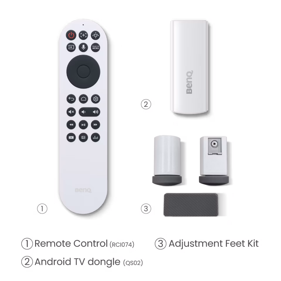 BenQ X3100i Gerçek 4K UHD 4LED Oyun Projektörü, 3300 ANSI Lümen, 4,2 ms 1080p 240 Hz, %100 DCI-P3, Önceden Ayarlanmış Oyun Modları, Android TV, 10 W TreVolo Hoparlörler, Dikey Lens Kaydırma, eARC, 3D (2,5 mt den 100\'\')