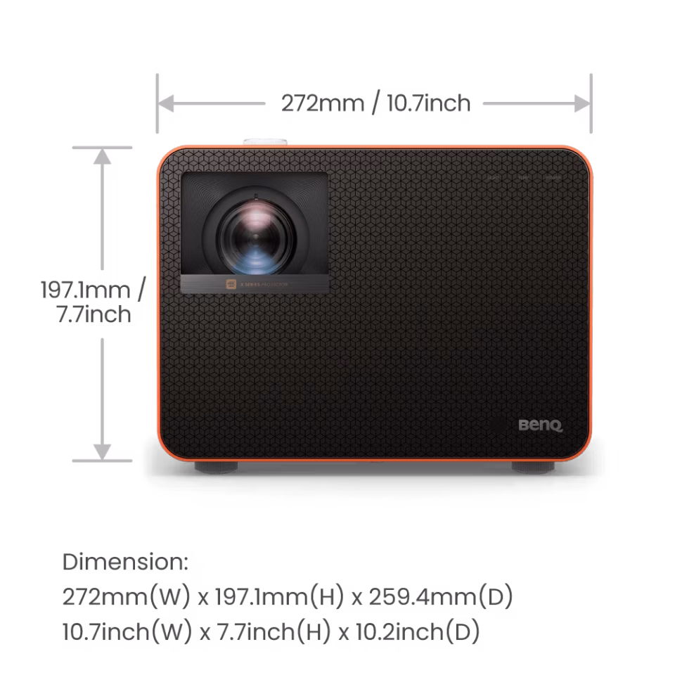 BenQ X3100i Gerçek 4K UHD 4LED Oyun Projektörü, 3300 ANSI Lümen, 4,2 ms 1080p 240 Hz, %100 DCI-P3, Önceden Ayarlanmış Oyun Modları, Android TV, 10 W TreVolo Hoparlörler, Dikey Lens Kaydırma, eARC, 3D (2,5 mt den 100\'\')