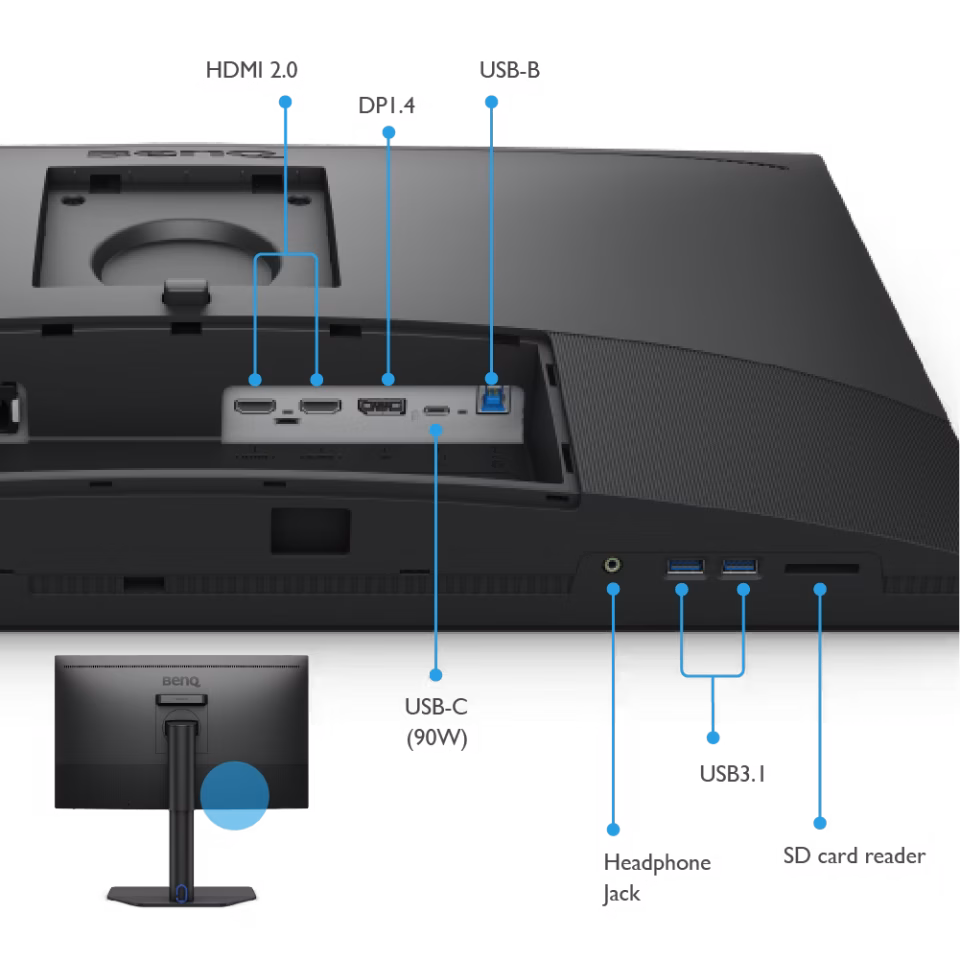 BenQ SW272U 27 4K AdobeRGB 90W USB-C Fotoğraf ve Video Düzenleme Monitörü